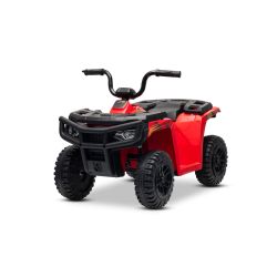 Licencjonowany elektryczny quad Arctic Cat 12V z napędem tylnym, kolor czerwony, światła LED, akumulator litowy, silniki 2 x 25W, oryginalna licencja
