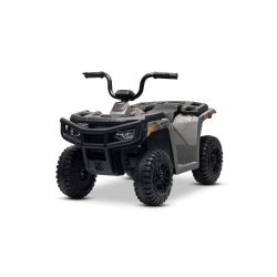 Licencjonowany elektryczny quad Arctic Cat 12V z napędem tylnym, szary, światła LED, akumulator litowy, 2 silniki 25W, oryginalna licencja