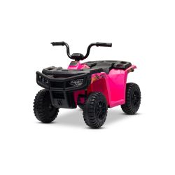 Licencjonowany elektryczny quad Arctic Cat 12V z napędem tylnym, różowy, światła LED, akumulator litowy, 2 silniki 25W, oryginalna licencja