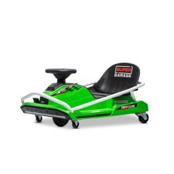 Gokart do driftu Beneo Motors 24 V, zielony, silnik bezszczotkowy 300 W, akumulator litowy, tryb driftu z prędkością 14 km/h, solidna konstrukcja żeliwna, pas bezpieczeństwa, fotel sportowy, wielofunkcyjna kierownica