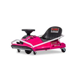 Gokart do driftu Beneo Motors 24 V, różowy, silnik bezszczotkowy 300 W, akumulator litowy, tryb driftu z prędkością 14 km/h, solidna konstrukcja żeliwna, pas bezpieczeństwa, fotel sportowy, wielofunkcyjna kierownica