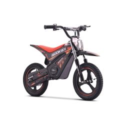 Elektryczny motocykl dziecięcy minicross ROOKIE X 24V (12"), czerwony, bateria litowa, silnik bezszczotkowy 250W, hamulec tarczowy