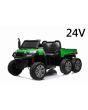 Elektryczny samochód rolniczy RIDER 6X6 24V z napędem na 4 koła 4 X 200W, akumulator 24V/10Ah, koła EVA, osie zawieszenia, pilot 2,4 GHz, dwumiejscowy, odtwarzacz MP3 z wejściem USB / SD, Bluetooth