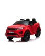 Autko elektryczne Range Rover EVOQUE, czerwone, odpowiednie dla jednego dziecka, odtwarzacz MP3 z wejściem USB, napęd 4x4, akumulator 12V10Ah, koła EVA, oś zawieszenia, uruchamianie kluczyka, pilot Bluetooth 2,4 GHz, licencjonowany