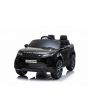 Autko elektryczne Range Rover EVOQUE, czarny, odpowiedni dla jednego dziecka, odtwarzacz MP3 z wejściem USB, napęd 4x4, akumulator 12V10Ah, koła EVA, oś zawieszenia, uruchamianie kluczyka, pilot Bluetooth 2,4 GHz, licencjonowany