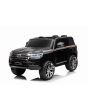Toyota Landcruiser 12V Elektryczny Autko, Czarny, Skórzane Siedzenie, Pilot 2,4 GHz, Wejście USB / AUX, Zawieszenie, Akumulator 12 V, Miękkie Koła EVA, SILNIK 2 X 35 W, ORYGINALNA Licencja