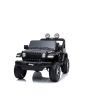 Samochód elektryczny JEEP Wrangler, Jednomiejscowy, czarny, Skórzane siedzenia, Radio z odtwarzaczem Bluetooth, Wejście SD / USB, Napęd 4x4, Bateria litowa, Koła EVA, Osie zawieszenia, Pilot 2,4 GHz