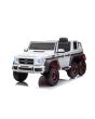 Autko elektryczne Mercedes-Benz G63 AMG 6X6, Pojedyncze, białe, 6 kół z niezależnym zawieszeniem, Napęd 4 x 45W, Akumulator 12V10AH, Koła i siedzisko z tworzywa sztucznego, Pilot zdalnego sterowania, Licencjonowany