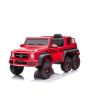 Autko elektryczne Mercedes-Benz G63 AMG 6X6, Jednomiejscowe, czerwone, 6 kół z niezależnym zawieszeniem, Napęd 4 x 45W, Akumulator 12V10AH, Koła i siedzisko plastikowe, Pilot zdalnego sterowania, Licencjonowany