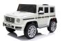 Elektryczny samochodzik Mercedes G500 12V, biały, pilot 2,4 GHz, wejście USB/SD, zawieszenie, bateria litowa, światła LED, licencja ORYGINALNA