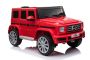 Elektryczny samochodzik Mercedes G500 12V, czerwony, pilot 2,4 GHz, wejście USB/SD, zawieszenie, bateria litowa, światła LED, licencja ORYGINALNA