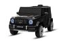Elektryczny samochodzik Mercedes G, czarny, pojedyncze siedzenie, bateria litowa, pilot 2,4 GHz, 2XMOTOR, USB, karta SD, licencja ORGINALNA