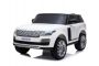 Elektryczne Autko Range Rover, Podwójne Siedzenie, Biały Kolor, Skórzane Fotele, Wyświetlacz LCD Z Wejściem USB, Napęd 4 x 4, 2 x 12 V 7 AH, Koła EVA, Osie Zawieszenia, 2.4 GHz Pilot Bluetooth