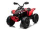 Quad elektryczny Can-am Renegade, czerwony, jednoosobowy, zawieszenie przednie i tylne, oświetlenie LED, akumulator 12 V, silniki 2 x 35 W, miękkie koła EVA, odtwarzacz MP3 z wejściem USB/AUX, licencjonowany