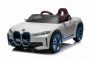 Samochód elektryczny BMW i4, biały, pilot 2,4 GHz, złącze USB / AUX / Bluetooth, zawieszenie, akumulator 12 V, światła LED, 2 X SILNIK, ORYGINALNA licencja