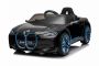 Samochód elektryczny BMW i4, czarny, pilot 2,4 GHz, złącze USB / AUX / Bluetooth, zawieszenie, akumulator 12 V, światła LED, 2 X SILNIK, ORYGINALNA licencja