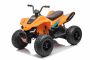 Licencjonowany elektryczny quad McLaren Racing MCL 12V 4X4, pomarańczowy, miękkie koła EVA, ZDALNE STEROWANIE, skórzane siedzenie, amortyzowana oś tylna, silnik 4 x 35W, światła LED, akumulator 12V10Ah