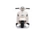 Motocykl elektryczny Vespa GTS, biały, z kołami pomocniczymi, licencjonowany, akumulator 6V, skórzane siedzenie, silnik 30W