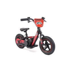 Rowerek elektryczny biegowy RIRIBIKE RTX3 24V (12”) Czerwony, akumulator litowy, silnik 100 W, hamulec tarczowy, regulowane miękkie siedzisko PU