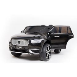 Samochod Elektryczny Volvo XC90, tapicerowane siedzenie, 2,4 GHz do, klucz, 2 x silnik, Dwumiejscowy, czarny, USB, karta SD, ORGINAL licencja