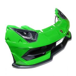 Zderzak przedni wraz z reflektorami - Lamborghini Aventador Dwuosobowy lakierowany na zielono