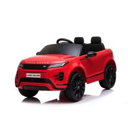 Autko elektryczne Range Rover EVOQUE, czerwone, odpowiednie dla jednego dziecka, odtwarzacz MP3 z wejściem USB, napęd 4x4, akumulator 12V10Ah, koła EVA, oś zawieszenia, uruchamianie kluczyka, pilot Bluetooth 2,4 GHz, licencjonowany