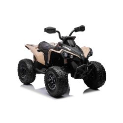 Can-am Renegade elektryczny quad, khaki, jednoosobowy, zawieszenie przednie i tylne, światła LED, akumulator 12 V, silniki 2 x 35 W, miękkie koła EVA, odtwarzacz MP3 z wejściem USB/AUX, licencjonowany